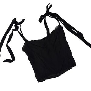 Reformation Black Tie-Strap Camisole - size 4